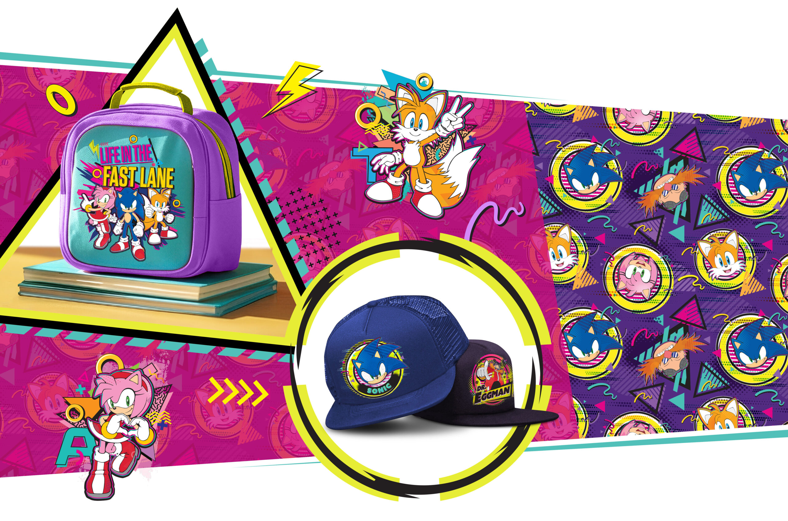 Sonic The Hedgehog brand style guide graphic layouts